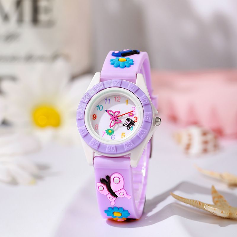 watch Butterfly Cartoon Quartz Digital Silicone Band Children's Gift Watch_voghion.com
