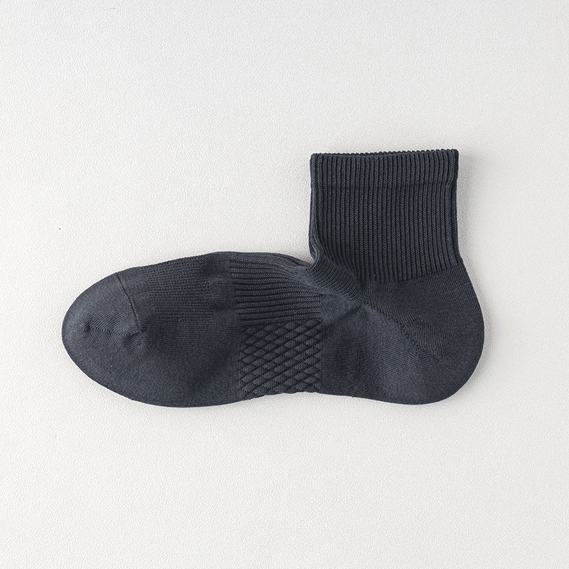 2025e Summer Deodorant Sweat-Absorbing Thin Cotton Short All-Cotton Sports Mesh Low-Cut Seamless Men's Socks_voghion.com