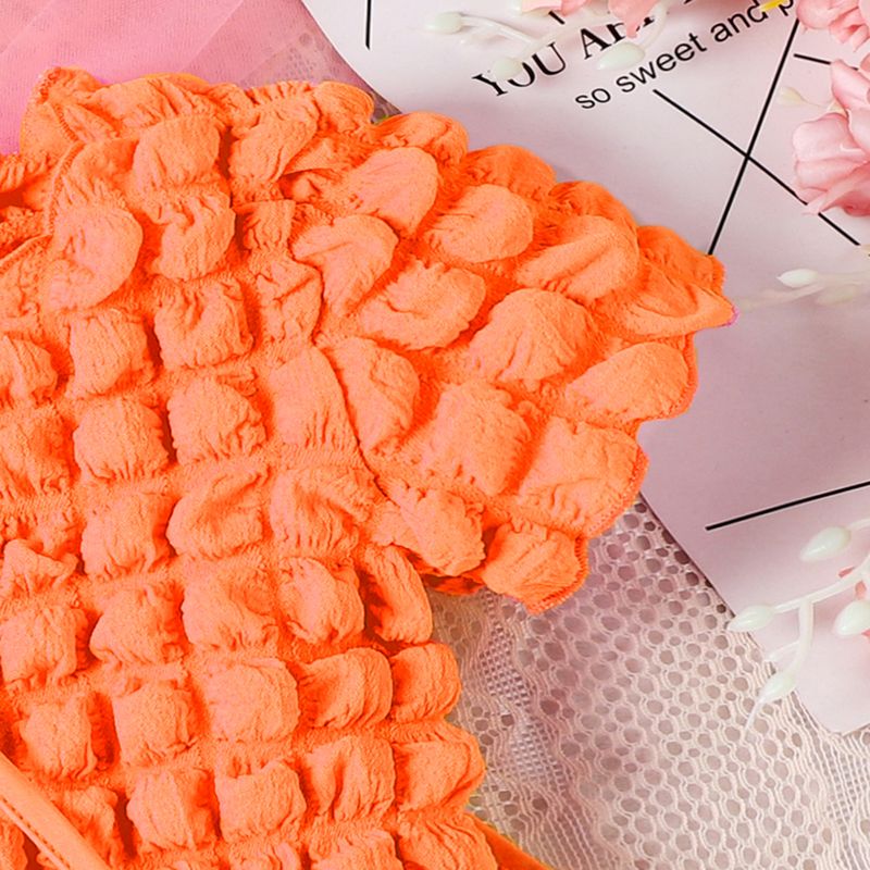 Ensemble d'été pour enfants, haut à manches courtes + short + sac à carreaux à bulles solides, couleur bonbon, ensemble pour filles_voghion.com