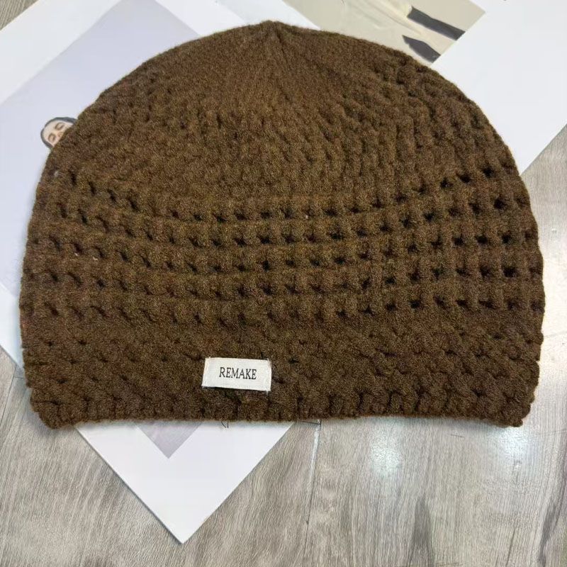 Cappello invernale caldo e alla moda lavorato a maglia, stile casual, cappello da donna alla moda e trendy, cappello da pescatore versatile per studenti in autunno_voghion.com
