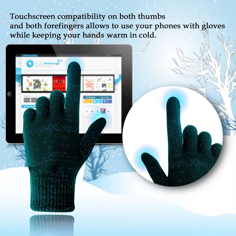 2024 Autumn/Winter Deep Green Touchable Soft, Fashionable, Warm, Finger to Full Finger, Daily Commuting Magic Gloves,_voghion.com