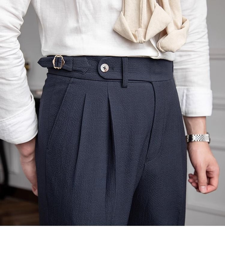 Roupas masculinas, novas calças retrô versáteis e modernas para deslocamento_voghion.com