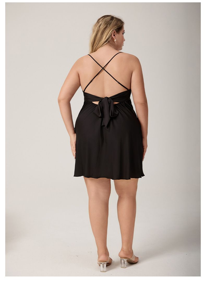 Large Size Suspender Ladies Comfortable Pajamas Short Pajamas_voghion.com