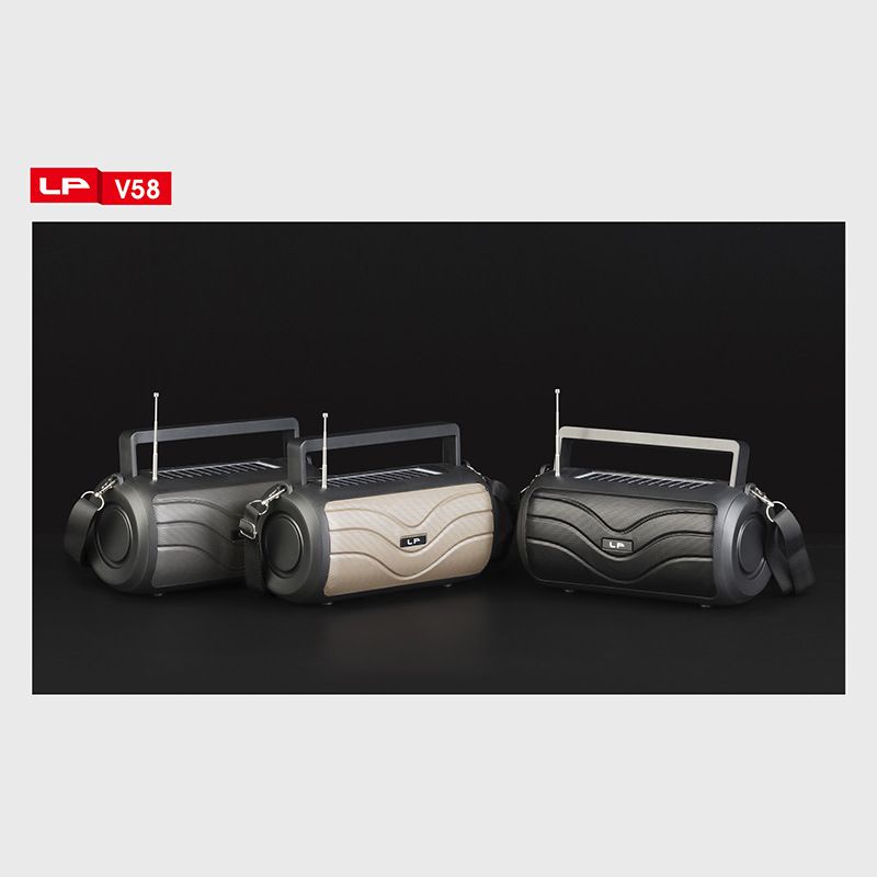 LP-V58 multifunctionele Bluetooth-luidspreker, radio met USB/TF-kaartinvoeging, op zonne-energie opladen, speler met hoog volume_voghion.com