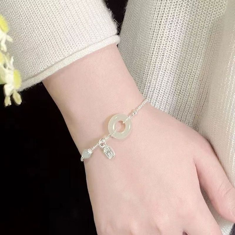 Fivela de prata quebrada que atrai riqueza pura e segura para nicho de Instagram feminino, novo estilo chinês, luxo leve e sofisticado_voghion.com