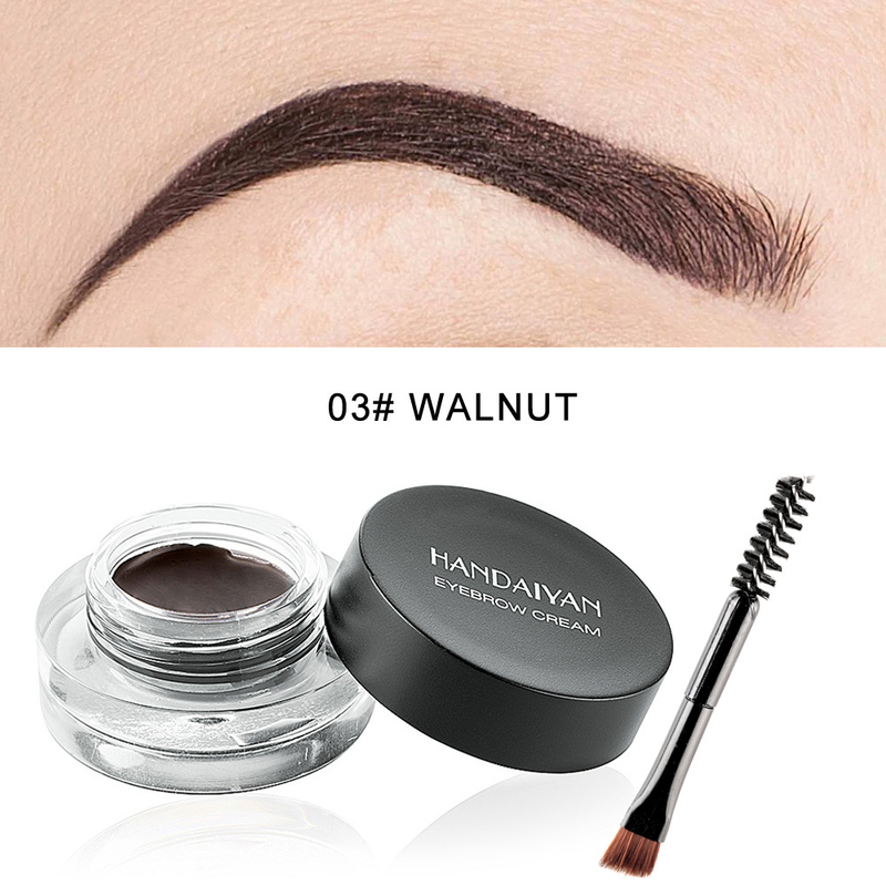 Coloré sourcil teinte pommade Gel rehausseur cosmétiques sourcils crème avec Kit de brosse rouge violet gris couleur_voghion.com