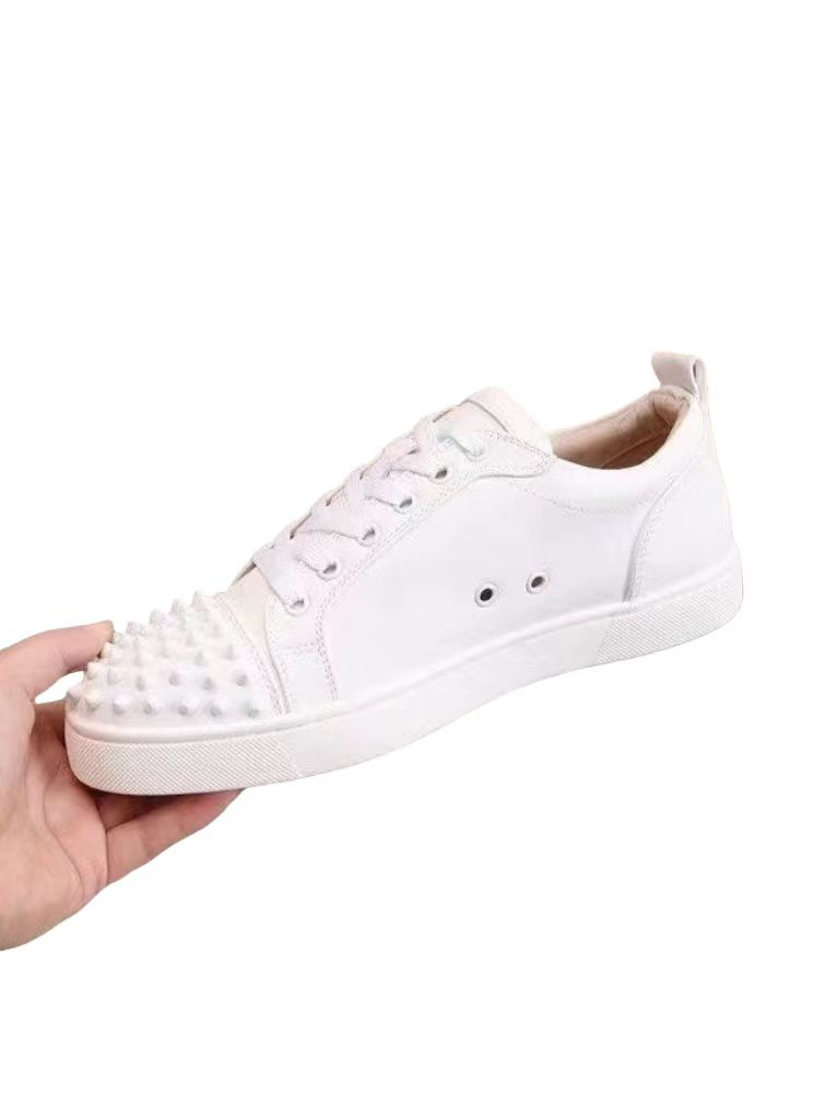 Rivet Casual Men Bow Head Breathable Leather Cloth Sewing Color Fashion Comfortable Shoes_voghion.com