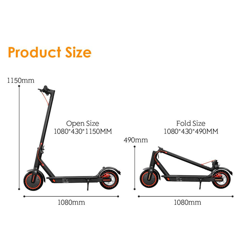 HS-04 36V 7.8Ah Electric Scooter 8.5" Tires Up To 19 Miles Range 350W Motor 16 MPH Portable Folding Commuting Electric Scooter For Adults_voghion.com