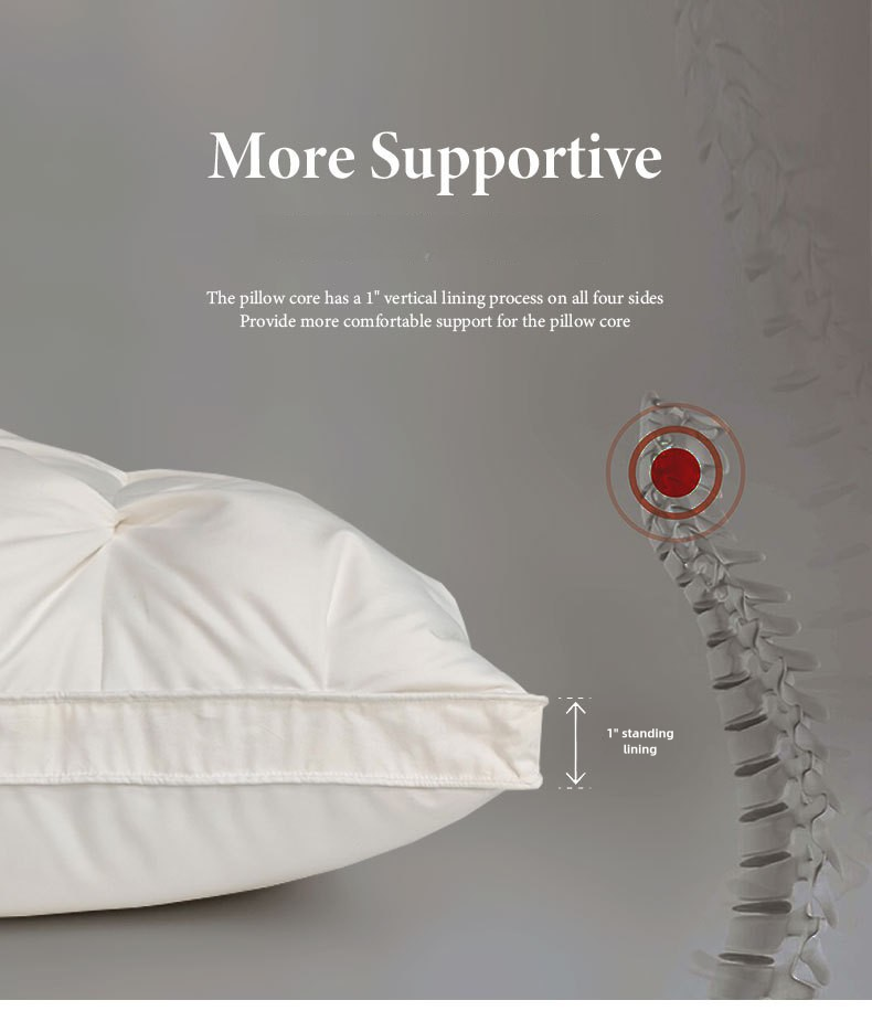Down Mulit Layer Soft Pillow Core Duck Down Goose Down Pillow_voghion.com