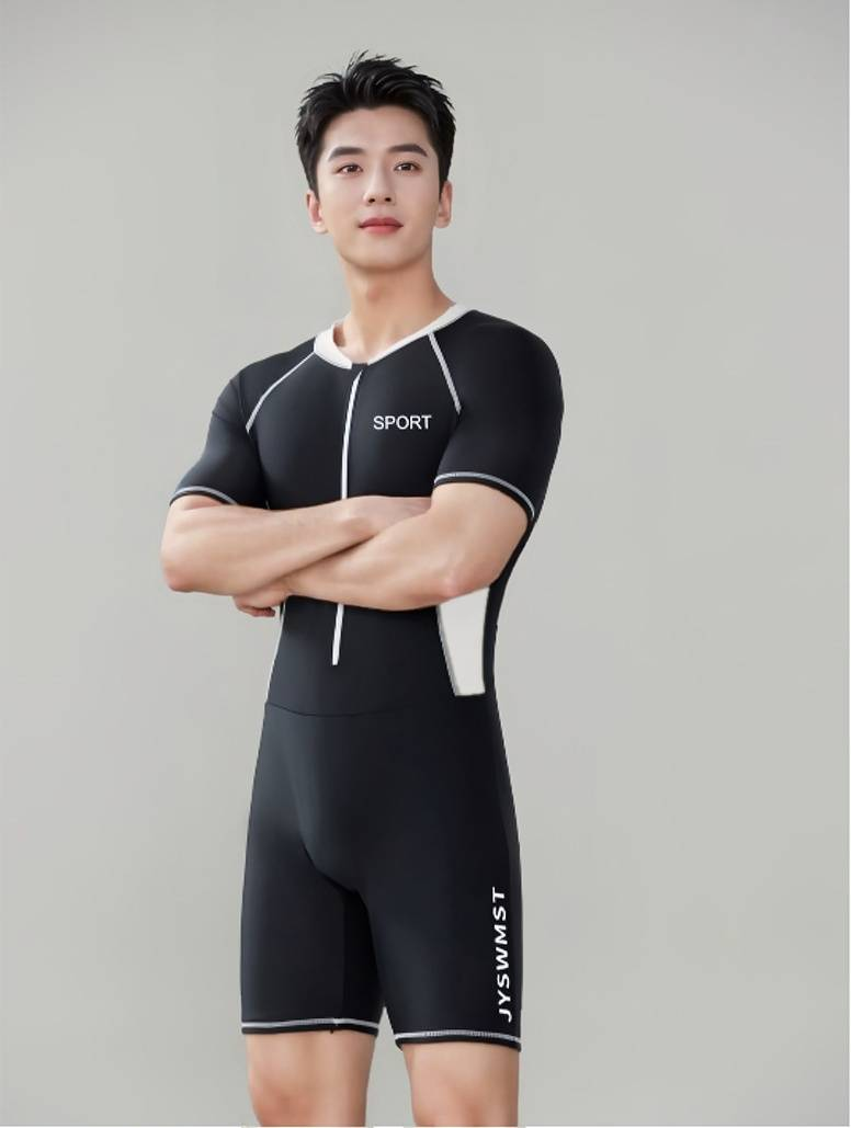 Costume da bagno intero da uomo con protezione solare, muta da sub ad asciugatura rapida 2025, muta Jellyfish, muta da surf per adolescenti a maniche corte di grandi dimensioni_voghion.com
