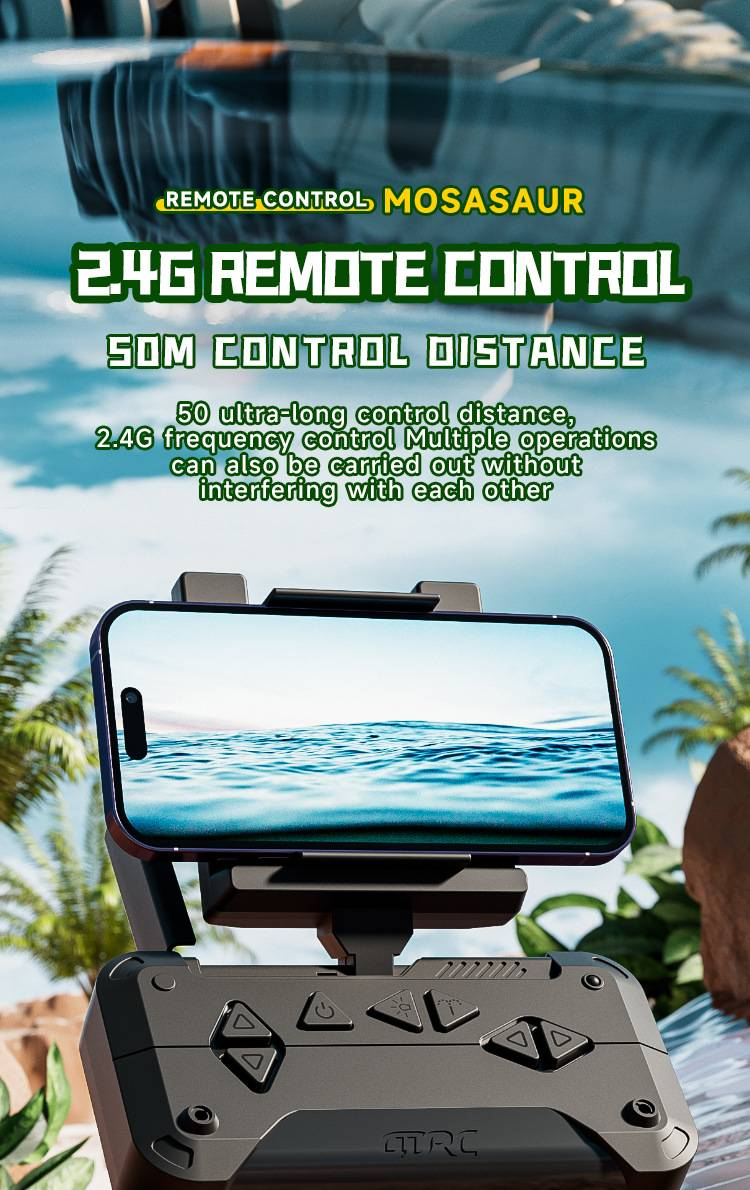 4DRC Electric Camera-Equipped Realistic Mosasaurus RC Dinosaur With Water-Spraying Function Kids' Toy_voghion.com