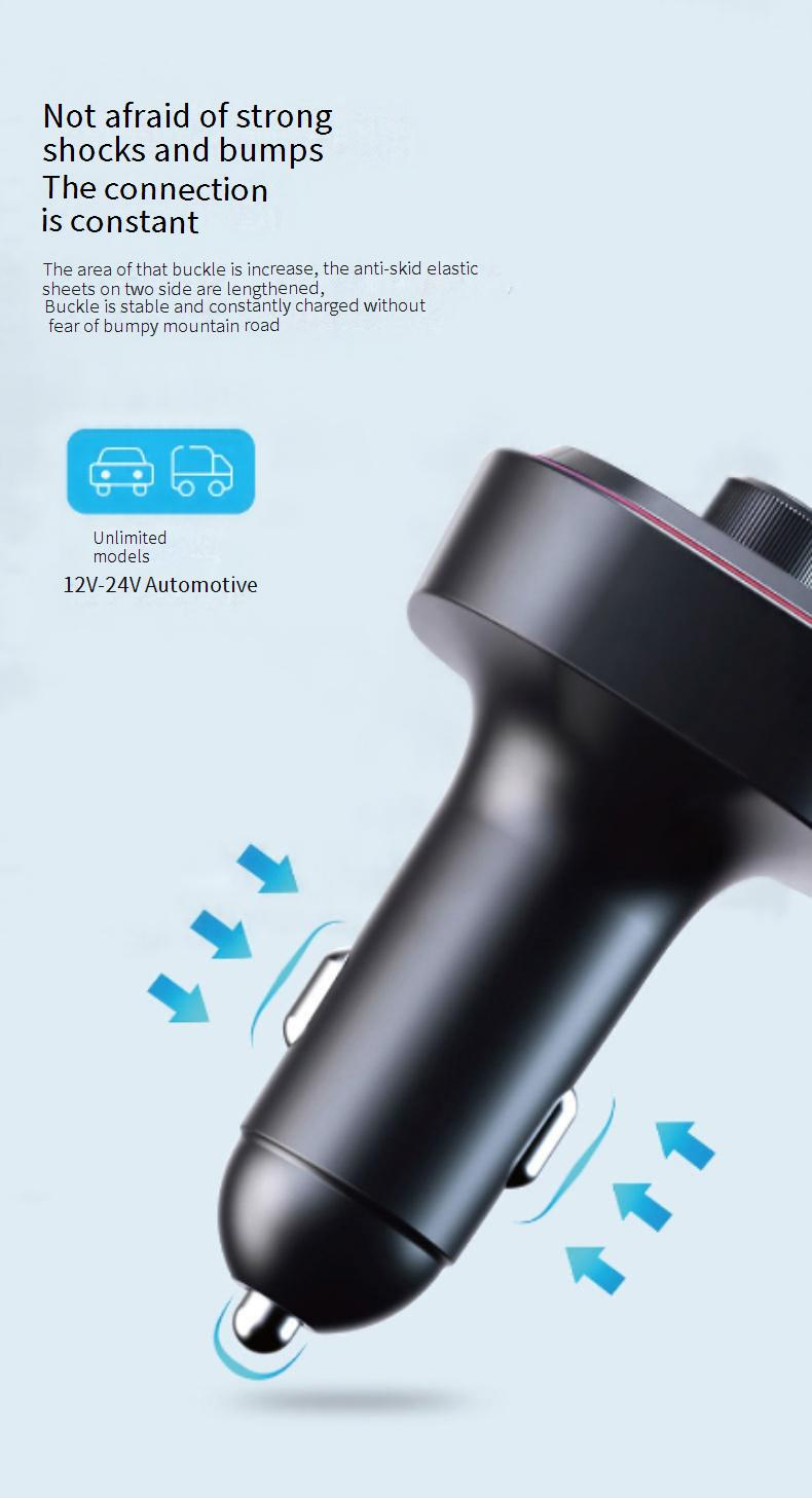 Car Chargers New Car Mp3 Bluetooth Player Fm Transmitter Digital Display PD Fast Charging Multi Function Car Charger_voghion.com
