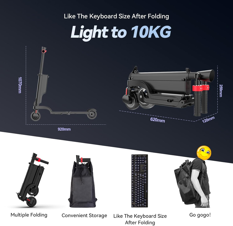 KIXIN X6 Elektroroller für Erwachsene mit herausnehmbarem Akku, 350 W, 5,5 Zoll Vollreifen_voghion.com