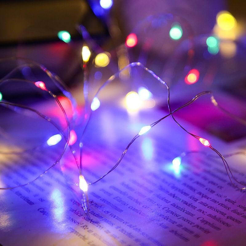Copper Wire LED String Lights With CR2032 Battery - 10/20/30/50 LEDs For Flowers, Cakes, Gifts_voghion.com