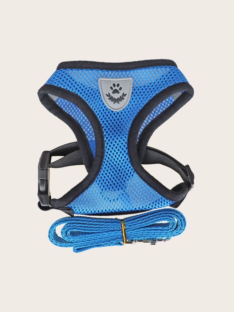 A Set Of Dog Leash, Pet Harness, Dog Collar - Vest - Style Dog - Walking Essential For Outdoor Use_voghion.com