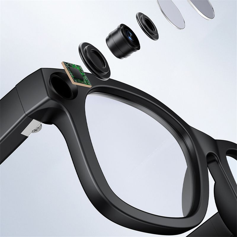 Lunettes intelligentes TROZUM E03 avec caméra 8 MP, stabilisation d'image, reconnaissance d'objets et traduction en temps réel_voghion.com