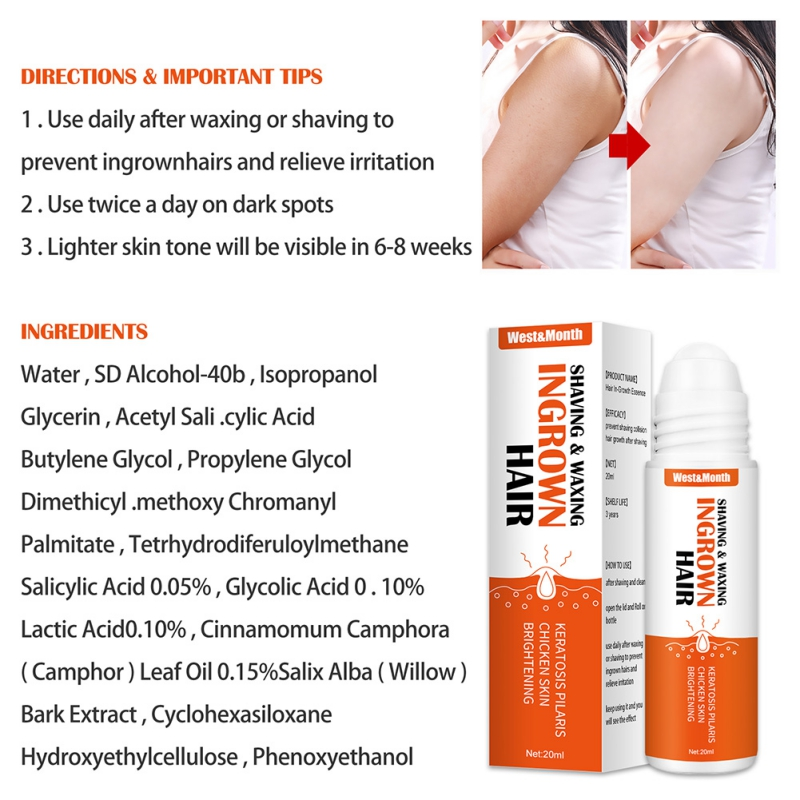 20ml Soluție ser reparator după ras Calmează epilarea cu ceară Păr crescut sub piele Reduce roșeața pielii Previne iritațiile de la ras Frumusețe și sănătate Sigură_voghion.com