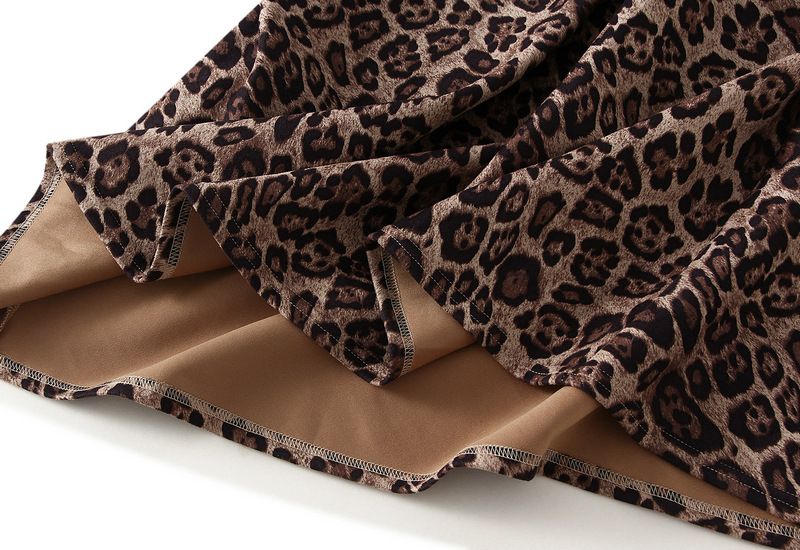 Jupe à imprimé léopard K pour femme ; nouvelle jupe sirène amincissante taille haute ; robe midi une pièce._voghion.com