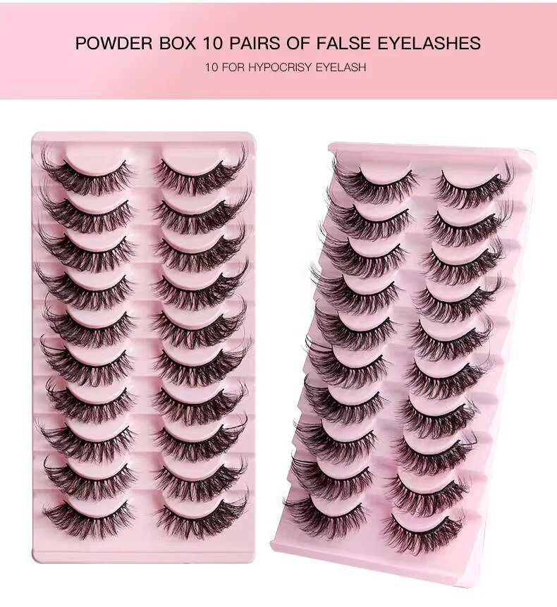 Skønhedsplejebutik ræv Falske Halloween-øjne Europa og USA flerlags tykke rodede imitationer af mink cat eye-øjenvipper_voghion.com