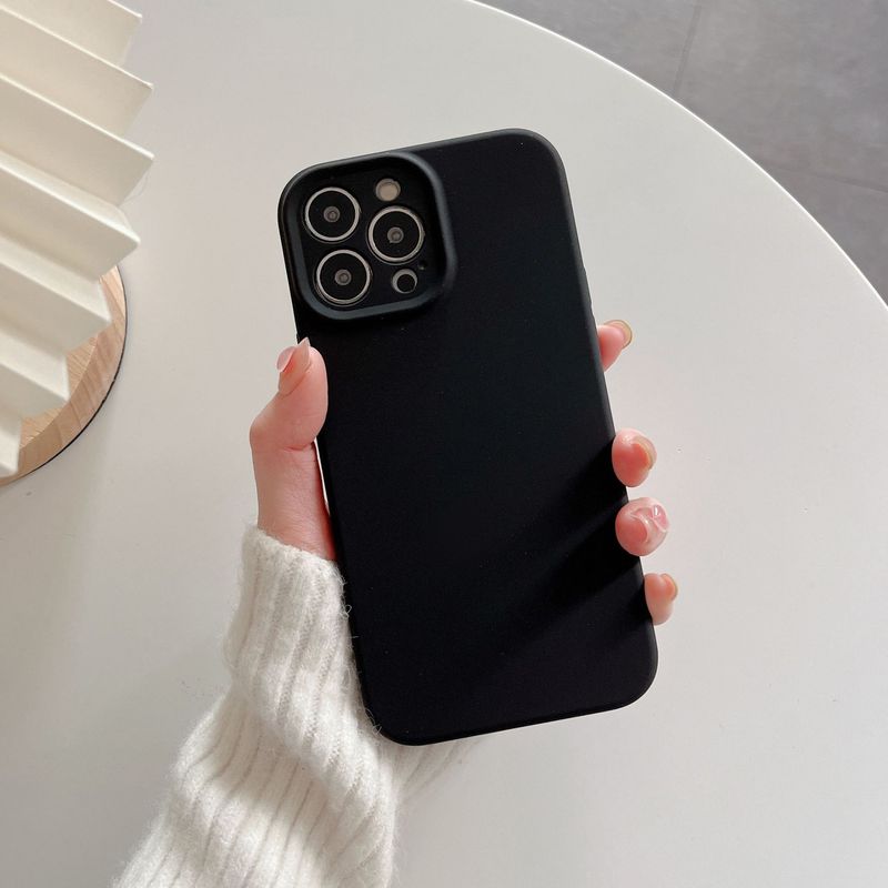 Suitable For Iphone 13 Liquid Silicone Phone Full Package Solid Color Business IPhone Case_voghion.com
