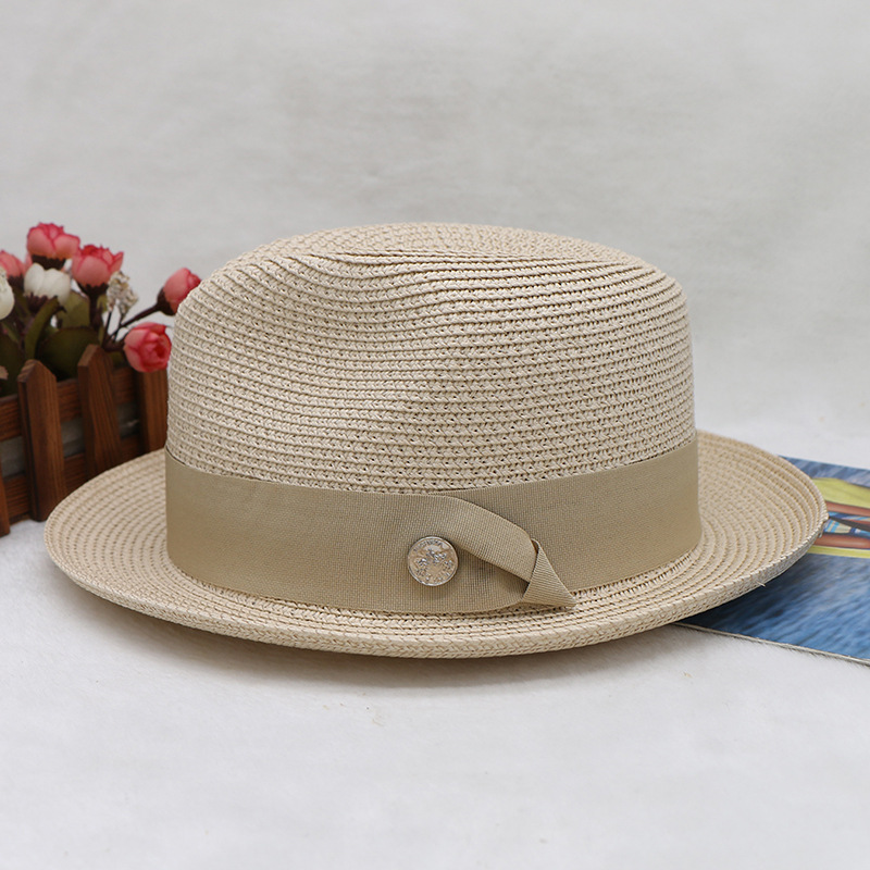 papyrus fine braid top hat new product travel shopping versatile spring and summer wide-brimmed jazz hat_voghion.com
