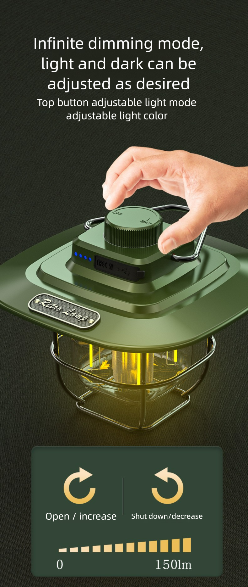 New Camping LED Portable Lantern Outdoor Atmosphere Emergency Tent Light_voghion.com
