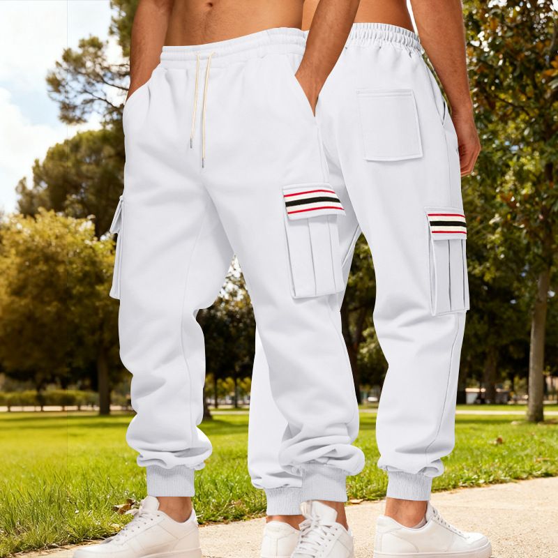 Men's Clothing Men's Heavyweight Fleece-Lined Cargo Pants - Winter Casual Streetwear Outdoor Work Pants With Multi-Pockets, Comfort Fit, 11 Colors_voghion.com