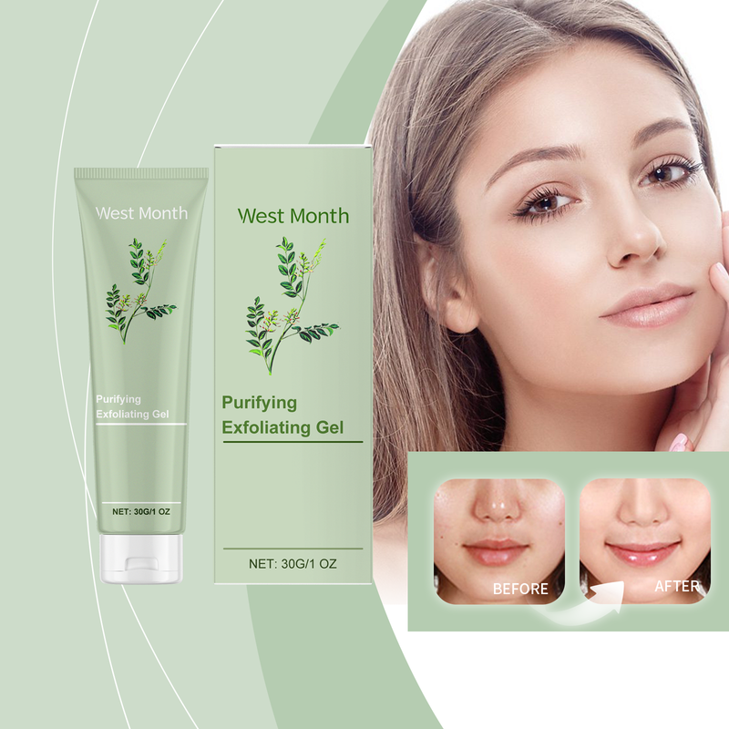 West&Month Purifying Exfoliating Gel Improves Dull Dryness Deeply Cleans Pores Brightening Skin Firming_voghion.com
