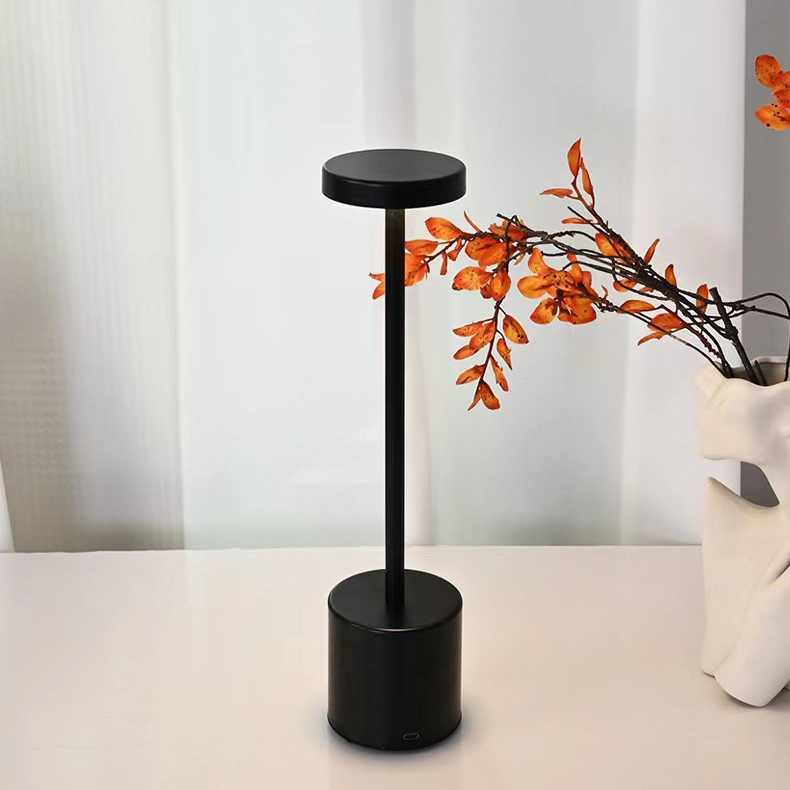 Modern Style Touch Sensor Table Rechargeable Cordless Desk Lamp 3 Color Adjustable Temperatures LED Night Light_voghion.com