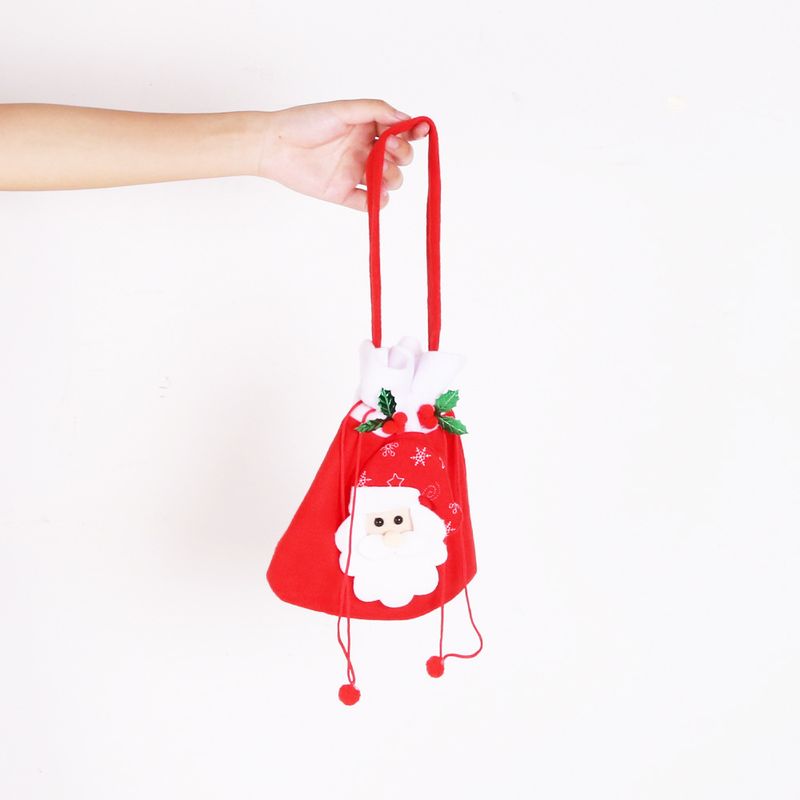 Bolsa de regalo de Navidad Bolsa de caramelos Bolsa de regalo no tejida Papá Noel Muñeco de nieve Alce Oso Bolsa de caramelos de frutas_voghion.com