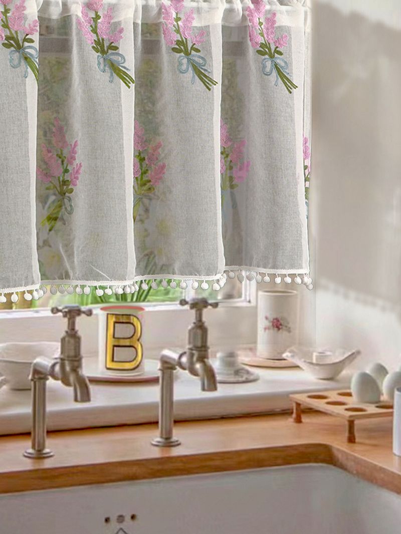 Türvorhang aus Poly-Baumwolle mit Karomuster – Moderne Trennwand für Küche und Wohnzimmer (Blau/Rot/Grau/Schwarz/Lavendel, mehrere Größen, keine Installation erforderlich)_voghion.com