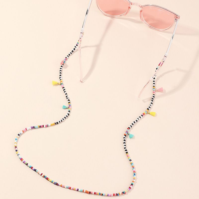 Glasses Bohemian Style Colorful Bead Mask Chain Fashion Non-Slip Tassel Accessories_voghion.com