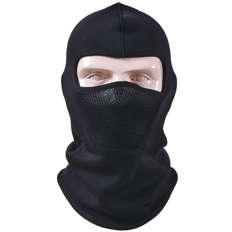 LazyZoom Winter Fleece-gevoerd Fietsmasker Effen Fleece Muts Outdoorhelm Koudebestendige Hoofdbedekking Skiën Warme Motorfiets_voghion.com
