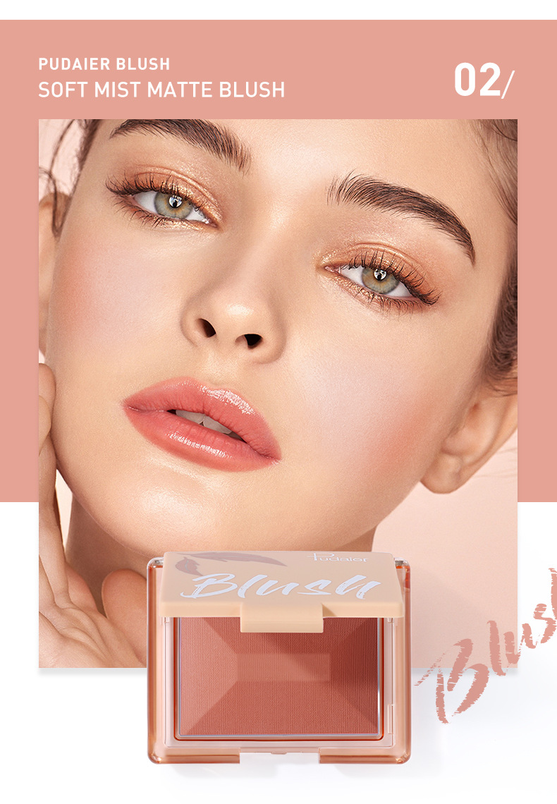 Pudaier Matte Single Color Blush Esalta il tono della pelle Trucco naturale nude Colore delle guance a lunga durata Prodotti di bellezza all'ingrosso_voghion.com
