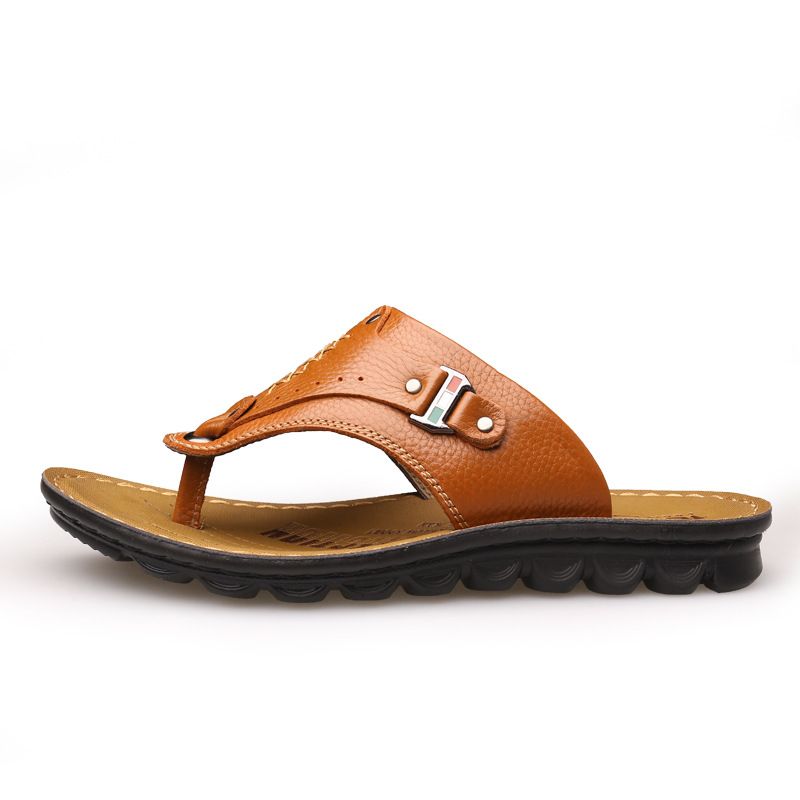 Sandali da uomo di qualità imbattibile, estate 2023, nuovi, casual e comodi, in pelle di mucca, con clip, infradito, scarpe da uomo_voghion.com