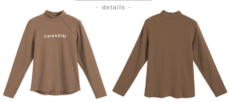 T-shirt intima da donna a maniche lunghe dimagrante in velluto con maglietta attillata a collo mezzo alto_voghion.com