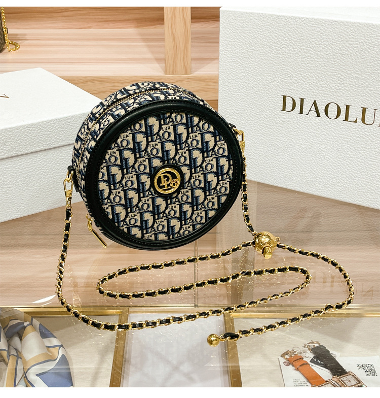 Marka üst düzey küçük yuvarlak çanta duygusu yeni moda yüz bayanlar hafif lüks yuvarlak çanta tek omuz crossbody küçük çanta gelgit_voghion.com