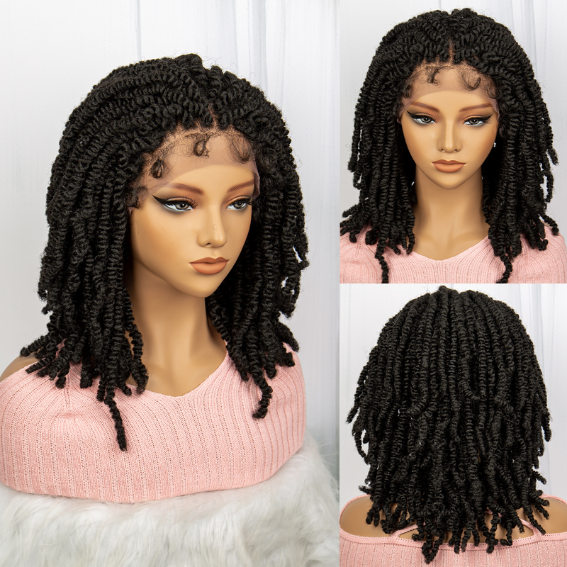 13 * 4 lace African heavy handmade braided wig headband with 180% density_voghion.com