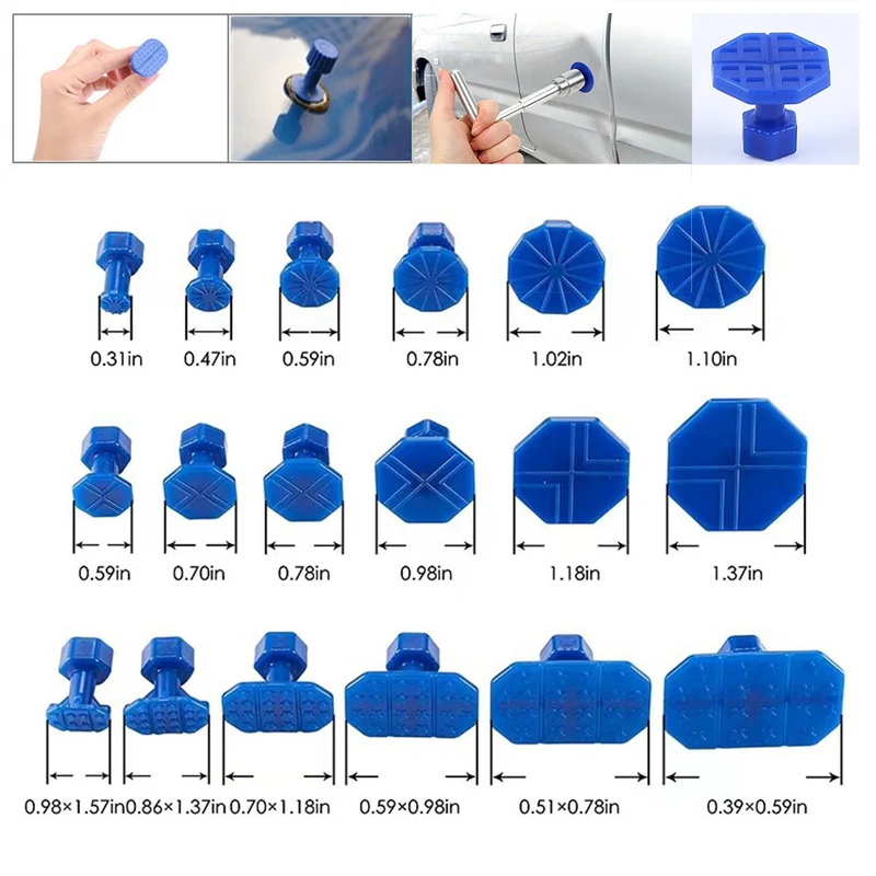 Universal Car Hail Pit Sagging Repair Tools Dent Metal T Pull Suction Cup Kit For Auto Remove Dents Tabs Sheet Metal Repair_voghion.com