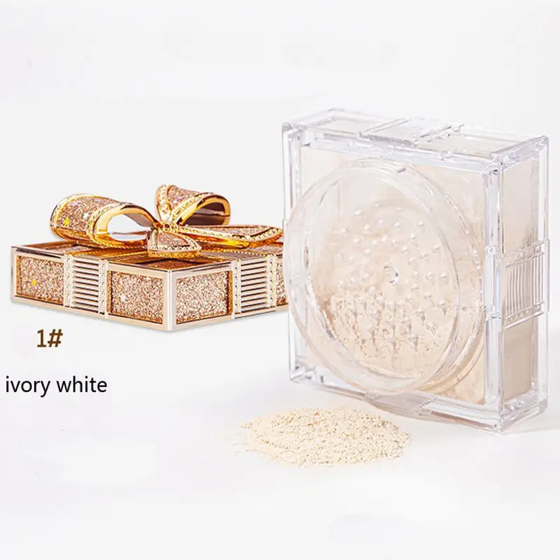 Bowknot Silky Air Powder Letvægts og holdbar oliekontrol vandtæt ansigtspulverindstillingspulver_voghion.com