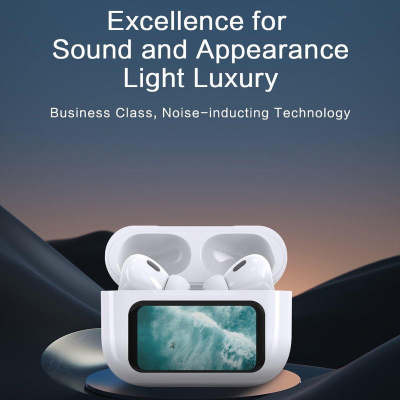 TOP Noile căști Bluetooth fără fir cu ecran LED color tactil și reducerea zgomotului în ureche, potrivite pentru orice telefon mobil_voghion.com
