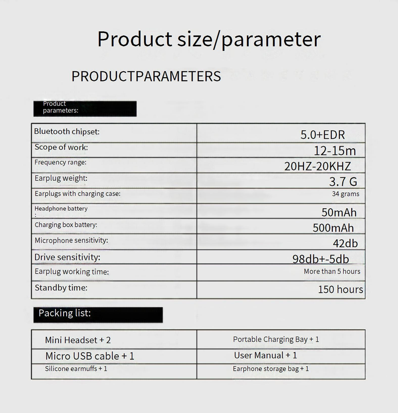 Bluetooth Headphones Business Tws Bluetooth Headset Large Power Wireless Charging Headset In Ear Private Model Mini Non In Ear_voghion.com