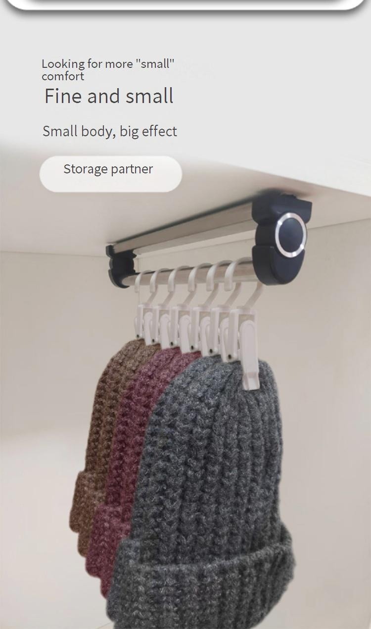 Lightweight Single-Rail Pull-Out Pants Hanger - Top-Mounted Extendable Closet Organizer For Wardrobe (Space-Saving Smooth Sliding Easy Installation)_voghion.com