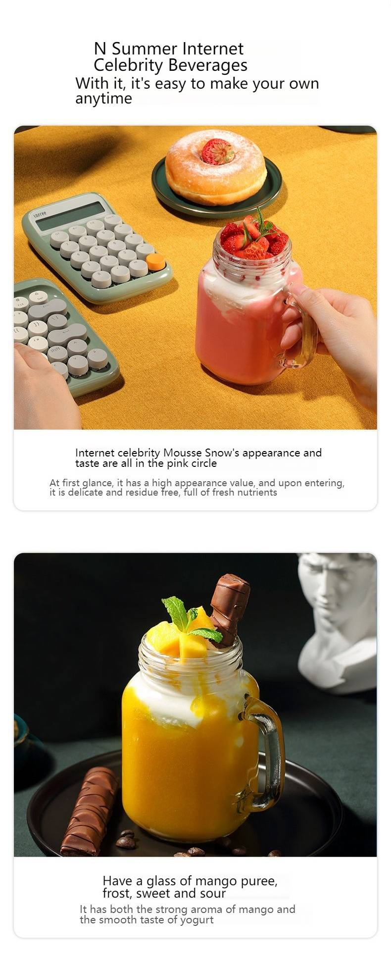 Portable Mini Blender - Wireless Juice Cup For Fruits & Smoothies (Compact & Multi-Functional, Ideal For Travel & Home Use)_voghion.com