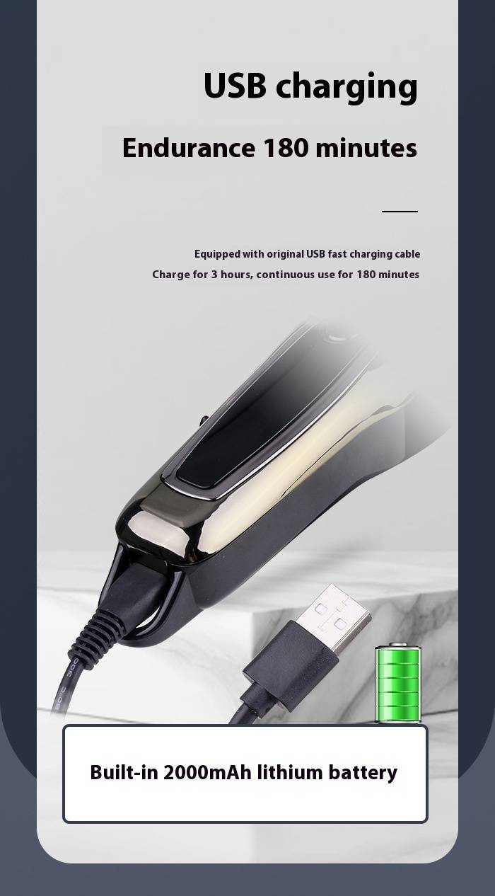 KM-1990PG Professional Hair Clipper - High Power Cordless Trimmer With LCD Display & USB Charging For Salon & Home Use_voghion.com