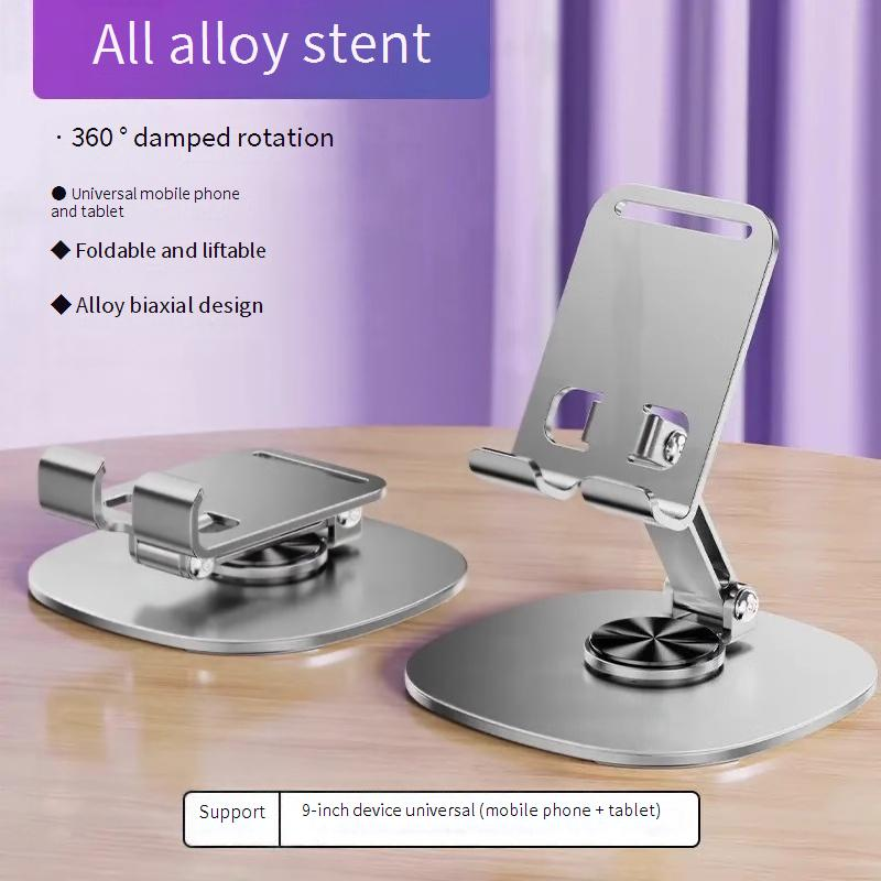 Universal Adjustable Phone Stand With Rotatable & Foldable Design, Alloy Desktop Holder For Smartphones Tablets, Compatible_voghion.com