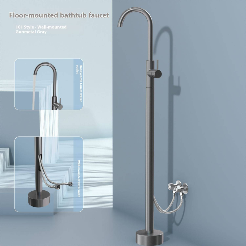 Duvara Monte Duş, Çift Fonksiyonlu, Krom Kaplamalı Premium Bakır Bağımsız Küvet Bataryası Seti – Modern Banyo Yenilemesi"_voghion.com