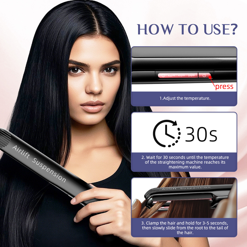Piastra per capelli ionica professionale con tecnologia Floating Air - Piastra lisciante di qualità professionale_voghion.com