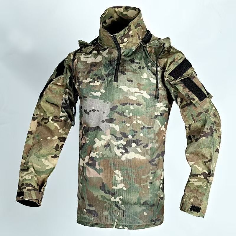 Set di camicia e pantaloni tattici d'assalto - Uniforme militare edizione SP2 | Grigio industriale e mimetico | Antivento e ignifugo_voghion.com