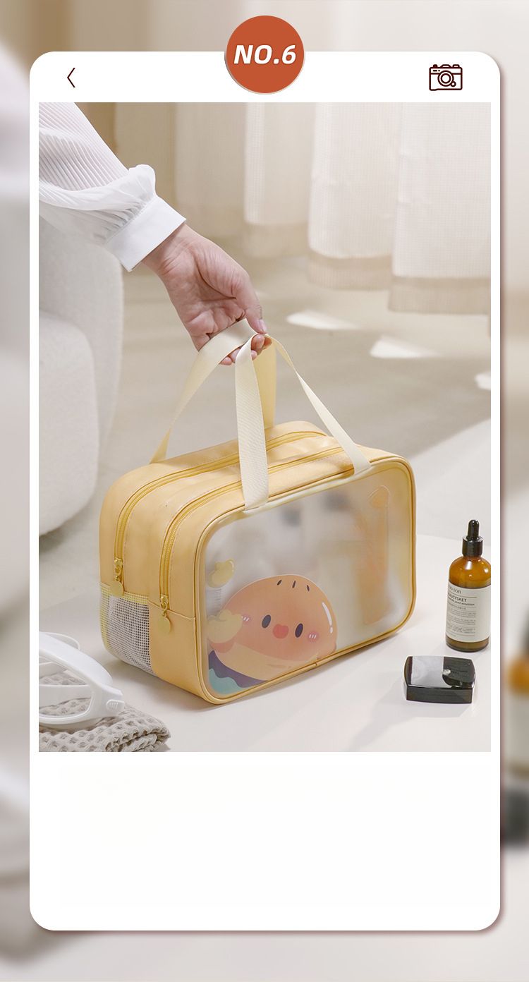 Multifunctional Makeup And Toiletry Large Capacity Portable Travel Waterproof Gym Swimming Bathing Double Layer Storage_voghion.com